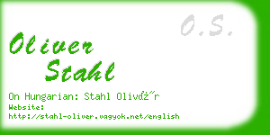 oliver stahl business card